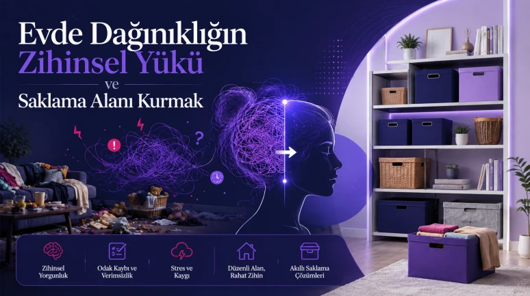 Evde Dağınıklığın Zihinsel Yükü ve Saklama Alanı Kurmak